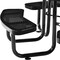 Global Industrial Round Picnic Table, Black, Perforated Metal, 46 in L, 29-1/2 in H Overall 262078BK - alternate 6